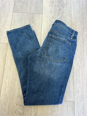 J. Crew Factory Straight-Leg Jeans in Dark Blue Wash